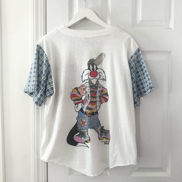 Freeze Vintage 1995 Gangsta Sylvester Baseball Button Down Tee Glitter Cap Large - Picture 9 of 16